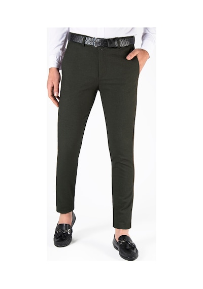 Terapi Men Koyu Yeşil Slim Fit Pamuklu İtalyan Kesim Pantolon Koyu Yeşil