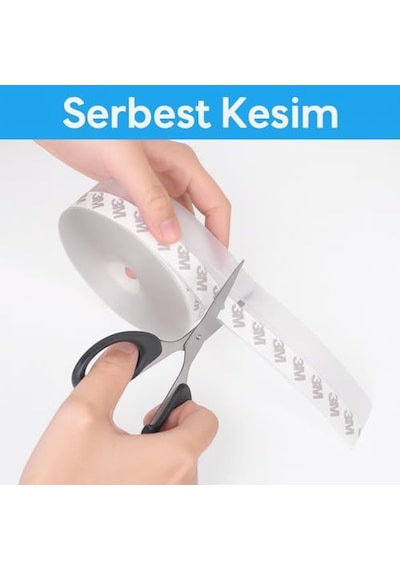 Tech 5 Metre Kapı Ve Pencere Bandı, Kendinden Yapışkanlı Şeffaf Silikon Fitil, Pvc Kapı Pencere Contası, Duşaka 0.05 M