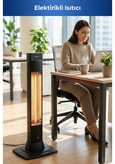 Flamo 5965 2500 W 4 Kademeli Uzaktan Kumandalı Karbon Infrared Duvar Isıtıcı