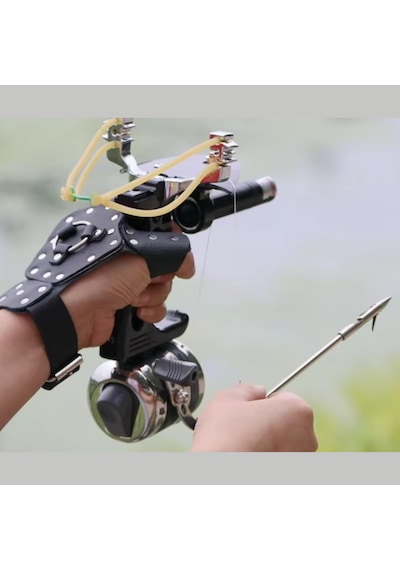 Lazerli Olta Sapı Balıkçılık Makaralı El Tipi Balık Avı Aparatı Kamp Outdoor Siyah