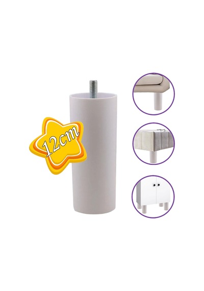 Silindir Destek Ayağı 12 Cm Beyaz Gizli Ayak Mobilya Kanepe Baza Koltuk Dolap Sehpa Tv Ünitesi Ayağı Silindir Destek Ayağı 12 Cm Beyaz Gizli Ayak Mobilya Kanepe Baza Koltuk Dolap Sehpa Tv Ünitesi Ayağı