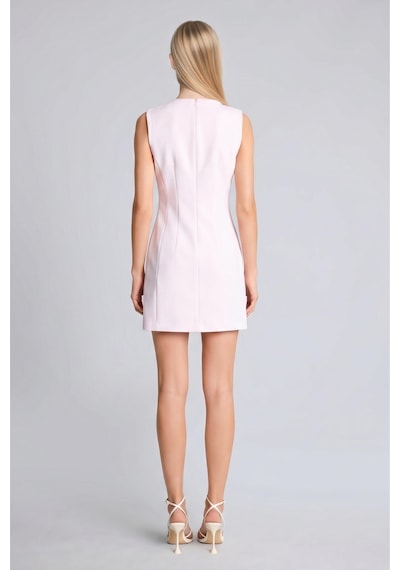 Defacto Bisiklet Yaka Kolsuz Açık Pembe Mını Elbise H5965ax26smpn624 Pembe-pn624