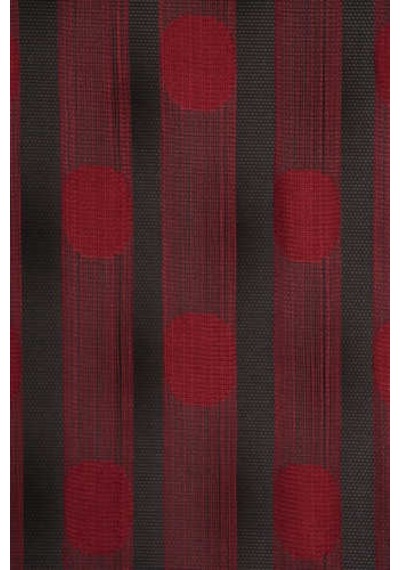 Puanlı Model Bordo Renk İp Perde Hazır Düğmeleri Dikilmiş İp Perde 300 270 Cm Bordo