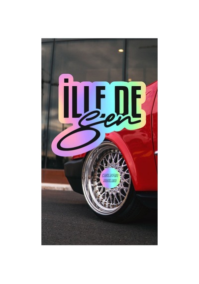 Hologram İlle De Sen Yazı Jdm Araba-motosiklet Cam Etiket Sticker