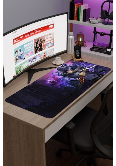 Solo Leveling Anime V2 - 90x40 Xxl Gaming Kauçuk Kaymaz Taban Mouse Pad Fare Altlığı
