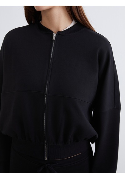 Lcw Vision Siyah Oversize Kadın Kolej Ceket