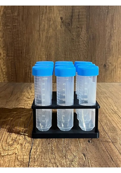 50ml Falkon Minimal Deney Tüpü Standı 3 3 Tüpler Görsel Amaçlıdır