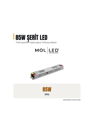 Molled Full Power Serisi 85w 12v Slim Led Driver - Mol2625