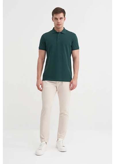 Cazador 46130 Erkek Petrol Polo Yaka Tshirt