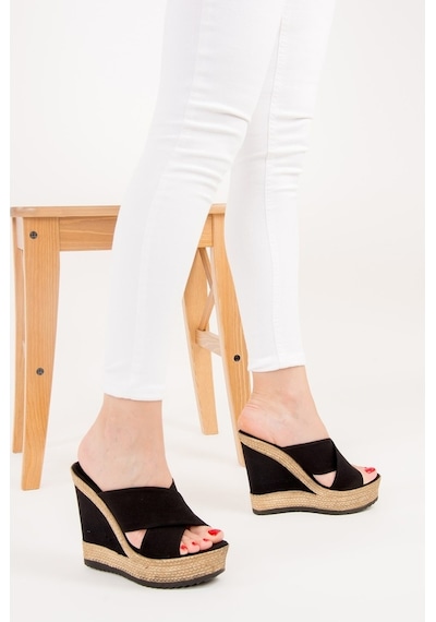 Fox Shoes Siyah Kadın Terlik F674072005