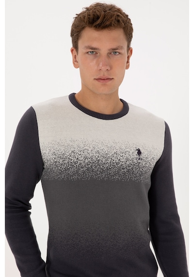 U.S. Polo Assn. Erkek Regular Fit Bisiklet Yaka Antrasit Kazak 50314985-VR006