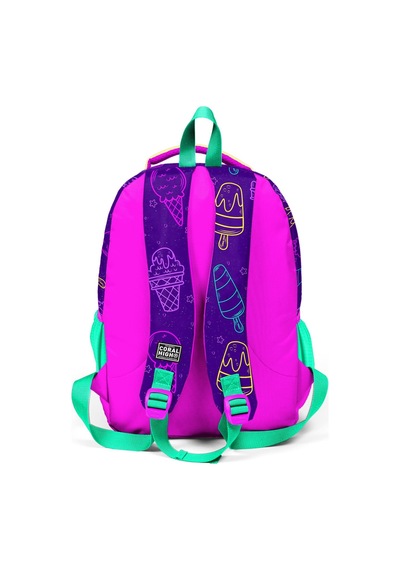 Coral High Kids Mor Pembe Dondurma Desenli 3 Lü Okul Çanta Seti Set0123655