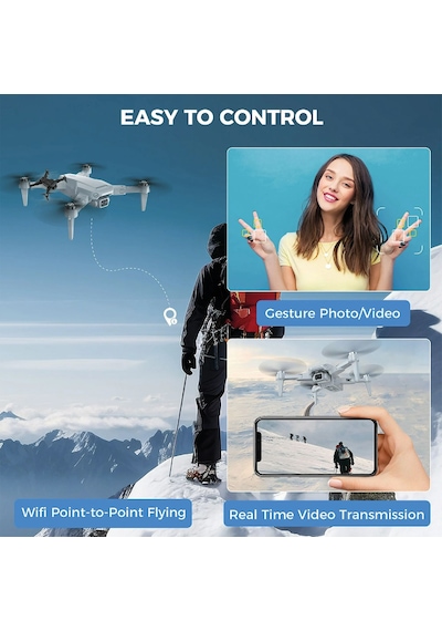Rc Quadcopter Katlanabilir Otomatik Dönüş Geri Takip Özellikli 4k Video Wifi Kamera Fpv Drone