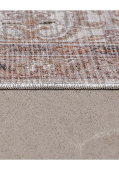 Madame Coco Sauvrel Shiny Effect İpeksi Kadife Halı - Kahverengi - 80x300 Cm 8684427224168 Çok Renkli