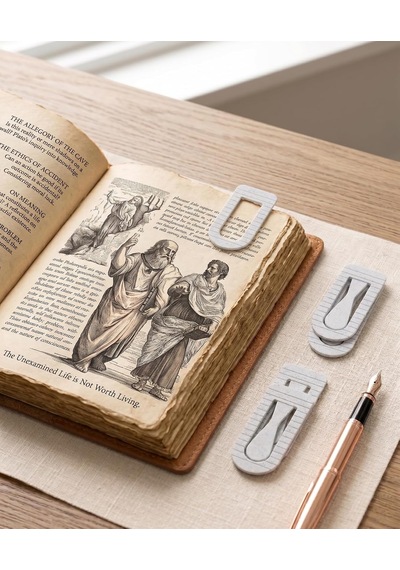De&de Design Premium 3d Tasarım Kitap Ayracı Seti 4'lü Paket - Minimalist Modern & Fütüristik Kitap Ayraçları