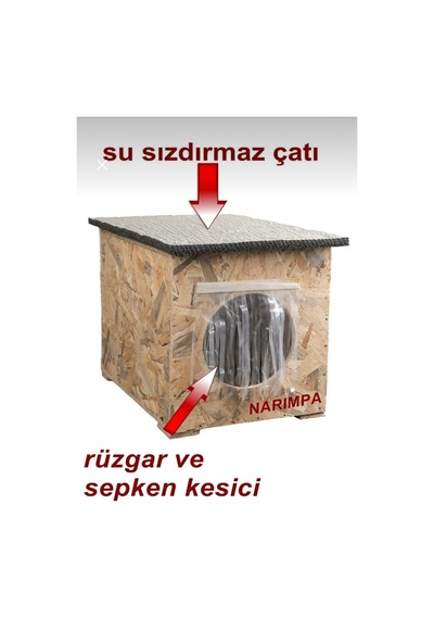 Kedi Kulübesi Kedi Yuvası Kedi Evi -1 Kg Mama Hediyeli-30x33x36cm Iç Ve Dış Mekan Su Ve Isı Yalıtım
