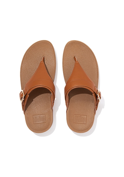 592 Light Tan Terlik Kadın Diğer Es8-592 /090 Fitflop Lulu Adjustable Leather Toe-posts Acı Kahverengi