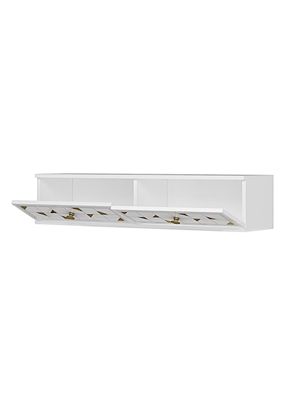 Da1207bg Moka Dresuar Ve Antre Rafı Beyaz-gold 120cm Beyaz - Altın