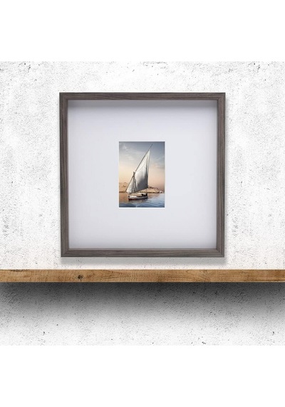 Galeri 5x7 İnç Mat Resim Çerçevesi, 40x40-mat 12x16, Gri