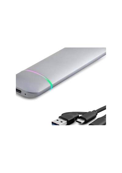 Ssd Kutu Type-c 3.1 + Usb3.0 Nvme + Ngff M2 Chıp Rtl9210b Gri Hdx1772 Evimdeyokyok