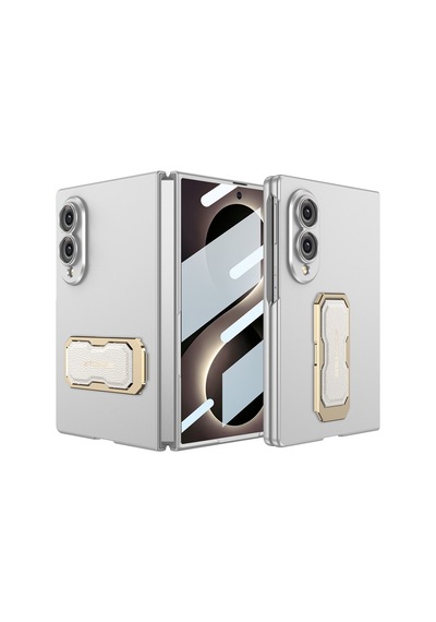 Galaxy Uyumlu Z Fold 8 Kılıf Pazarplus Kıpta Kpt-03 Sert Pc Kılıf Titanyum