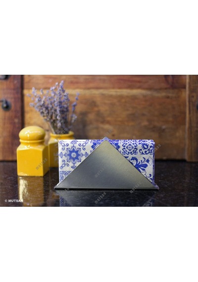 Paslanmaz Çelik Üçgen Peçetelik - Çok Amaçlı/masaüstü Dekoratif Peçetelik - 18 X 9 Cm Diğer