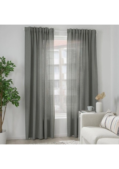 Ikea Tıbast Fon Perde 145x300 Cm Yeşil