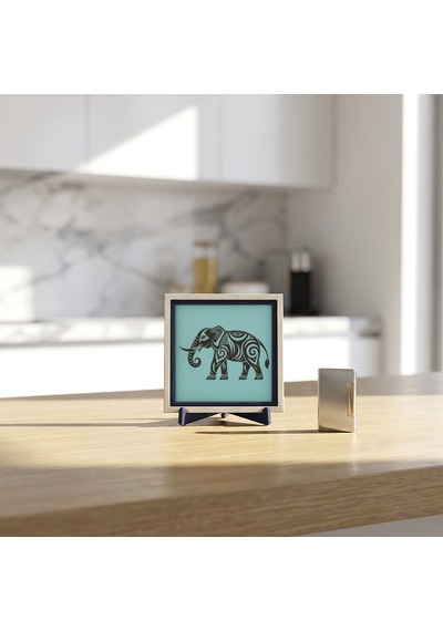 Fil Simgeli Modern Masaüstü Objesi, Ev Ve Ofisiniz İçin Modern Bir Dekor 10x10 Cm