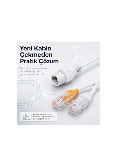 Mn6 Mn-px2 Poe Rj45 Splitter Çoklayıcı Mux Combiner Ethernet Ağ Adaptörü