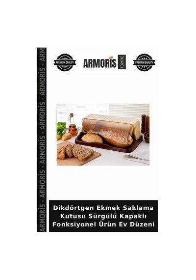 Dikdörtgen Ekmek Saklama Sürgülü Kapaklı Fonksiyonel Ürün Ev Düzeni Çok Renkli