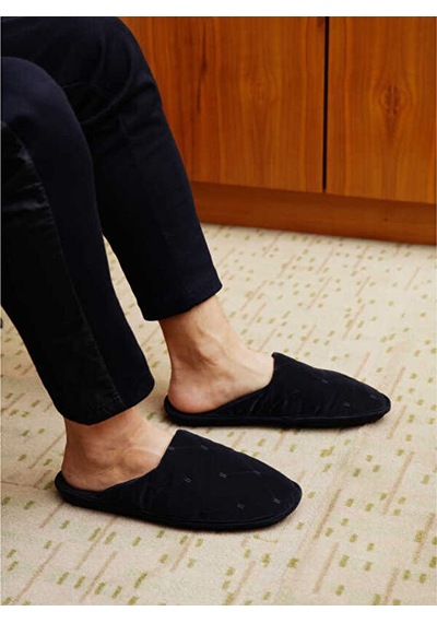 Peluche Navy Blue Baklava Canak Slipper Erkek Ev Terliği Can-eblt Mavi Can-eblt Mavi