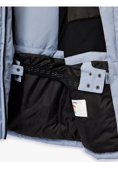 Koton Kapşonlu Uzun Kollu Fermuar Detaylı Oversize Mont Mavi 6wkg00030aw Mavi