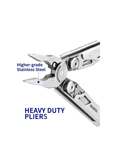 Rocktol Kamp 29 Fonksiyonlu Multi Tool Pense Kılıflı Gri
