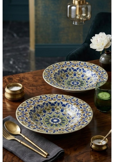 Makarna Tabağı Emerald 27 Cm 2 Adet Horeca Profesyonel Serisi Çok Renkli