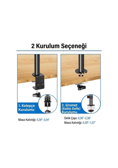 Tr Masaüstü Monitör Standı, 15 - 32 Uyumlu, Vesa Uyumlu Z001