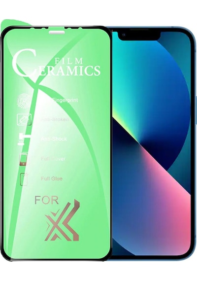 Apple Uyumlu   iPhone 13 Ekran Koruyucu 9d Seramik Nano Kırılmaz Cam Kavisli