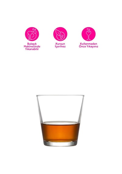 Lav Hera Cam Viski Bardağı 6'lı 255 ml (Meşrubat/Kokteyl Bardağı )