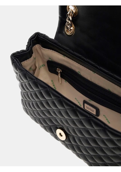 Guess Eco Rianee Kapitone Mini Kadın Çapraz Çanta Hweqg954121 Siyah