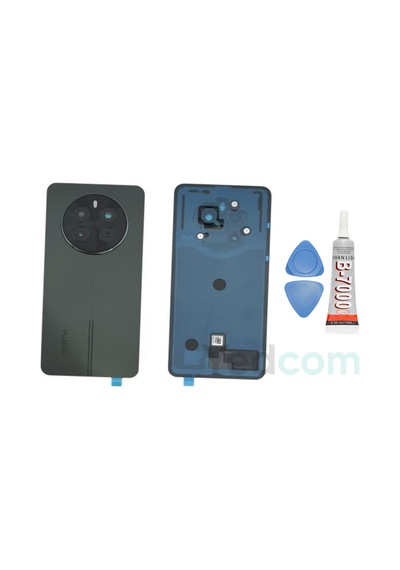 Oppo Realme 12 Yeşil Kamera Camlı Arka Cam Batarya Pil Kapağı Telefon Arka Kapak