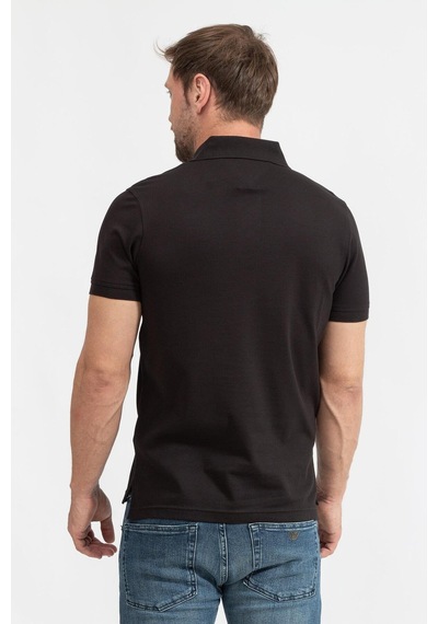 Tommy Hilfiger 1985 Slim Polo Erkek Polo Yaka T-shirt-10811 Siyah