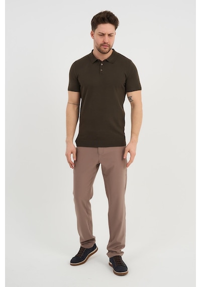 Alexander Gardi Alexandergardı Polo Yaka Düğmeli Triko T-shirt 50024 Haki