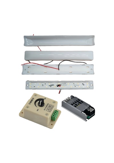 10 Adet 12 Volt 4 Watt 6500k Beyaz Işık Samsung Ledli Pergola Manuel Dimmer 5a Slim Trafo Set Beyaz