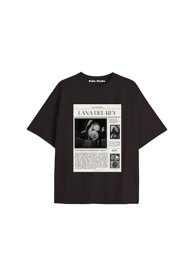 Kalic Studio Lana Del Rey Oversize T-shirt Kod3 Siyah-3