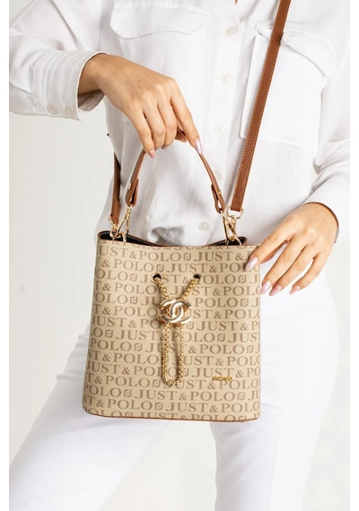 Just Polo Kadın Taba Monogram Omuz Çantası 2120mh 39355331