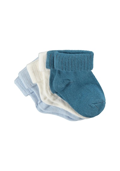 Civil Baby Basic Kıvrık 3'lü 6- Bebek Erkek Çorap Set Standart