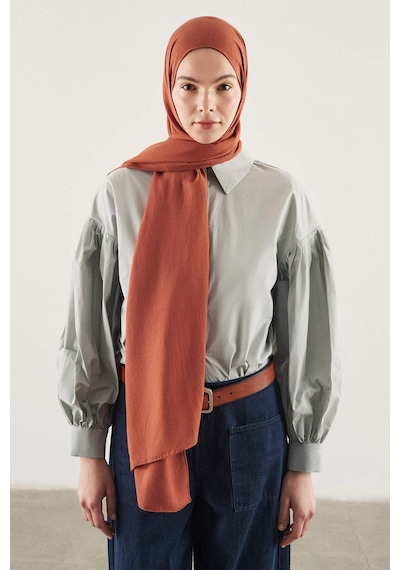 Defacto Fresh Scarfs X Defacto Premium Sıcak Turuncu Keten Şal I1758ax26smog215 Turuncu-og215