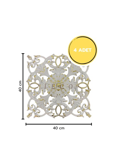 Diecor Dekoratif Polimer Mobilya, Duvar Ve Tavan Motifi Sarı Beyaz 40 X 40 Model:xa66