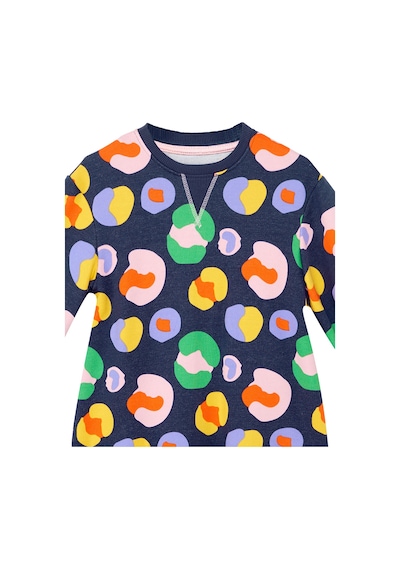 Denokids Mshb&g Renkli Çiçekli Kız Çocuk Lacivert Elbise Çok Renkli