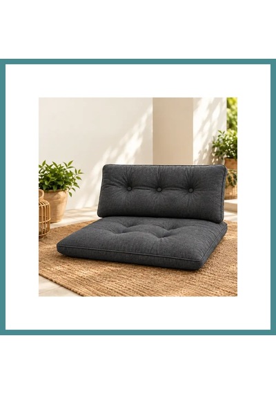 Trendexa İkili Yer Minderi Seti Antrasit Dış Mekân Mac