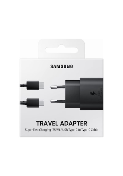 Samsung Uyumlu Ta800 Type-C Hızlı Şarj Aleti Kablo Set 25W Siyah (486518385)